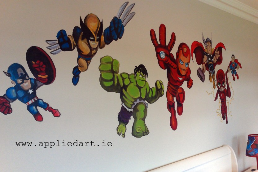 avengers mural kids murals wall painting dubl,in ireland mural company appliedart.ie