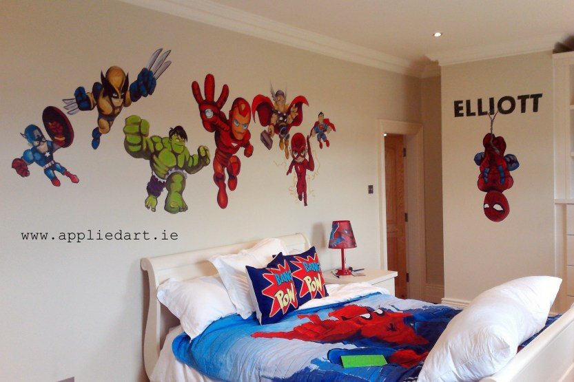 avengers superhero mural kids murals wall painting dubl,in ireland mural company appliedart.ie
