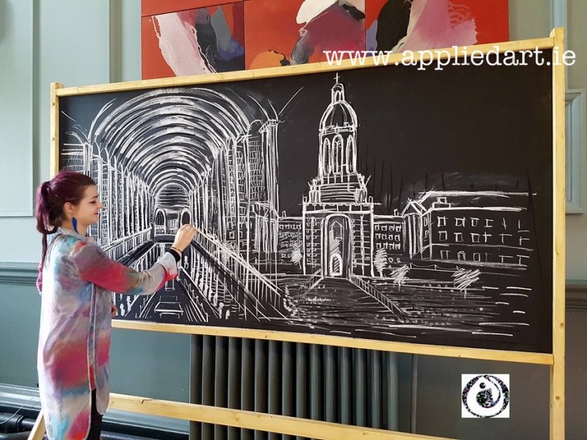 artist dublin mural art for business klaudia pawlowska byrne dublin paintings chalk artwork custom wood designs trinity college dublin art work (4)