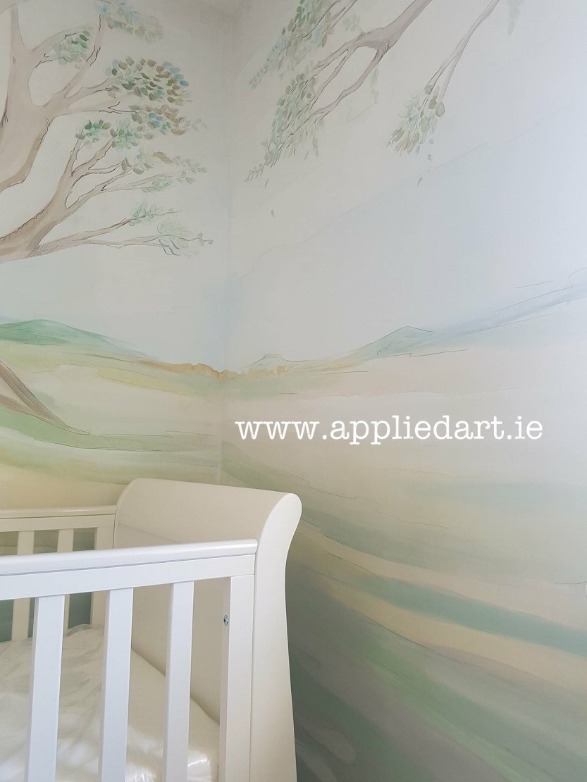nuresy design dublin winnie the pooh nursery design applied art mural services artist dublin art commission watercolor nursery klaudia pawlowska byrne