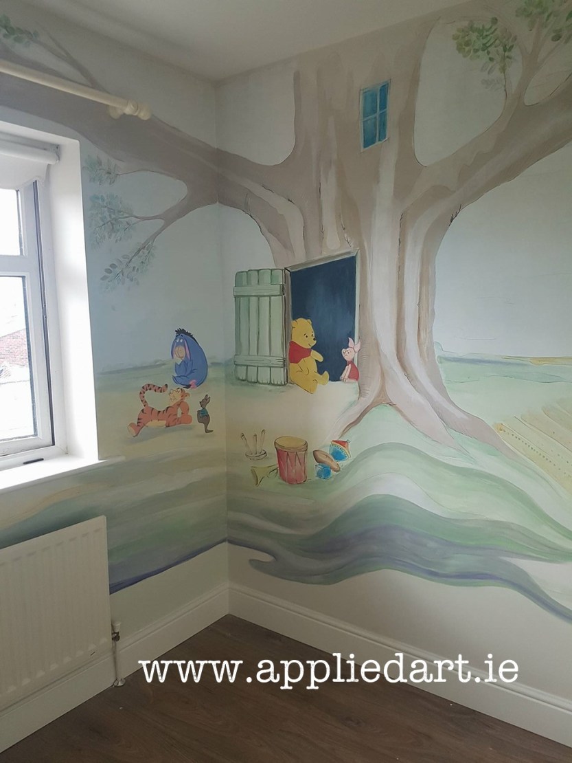 nursery design winnie the pooh nursery design applied art mural services artist dublin art commission watercolor nursery klaudia pawlowska byrne