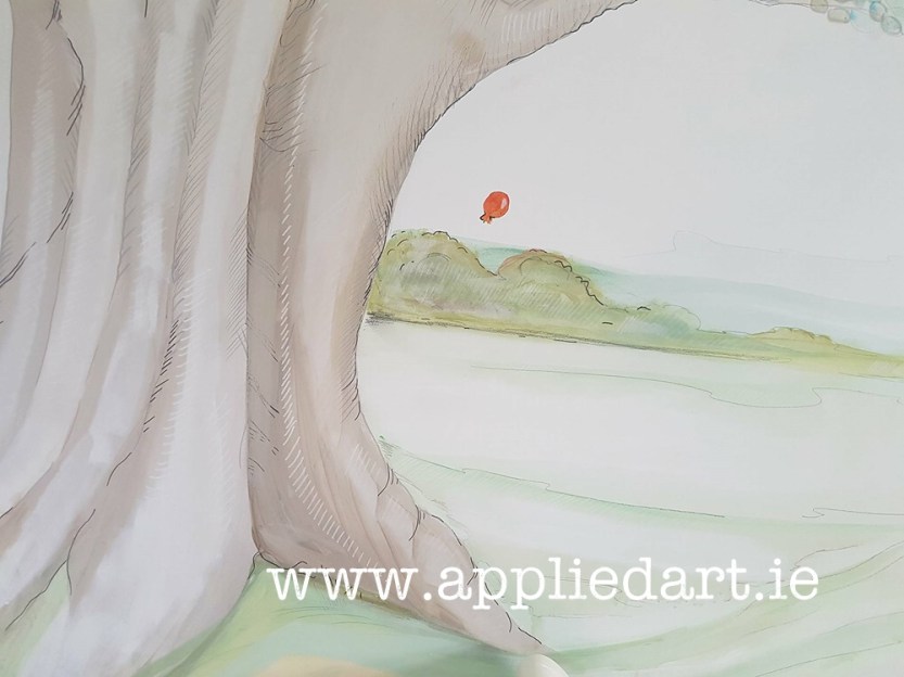 winnie the pooh nursery design applied art mural services artist dublin art commission watercolor nursery klaudia pawlowska byrne art