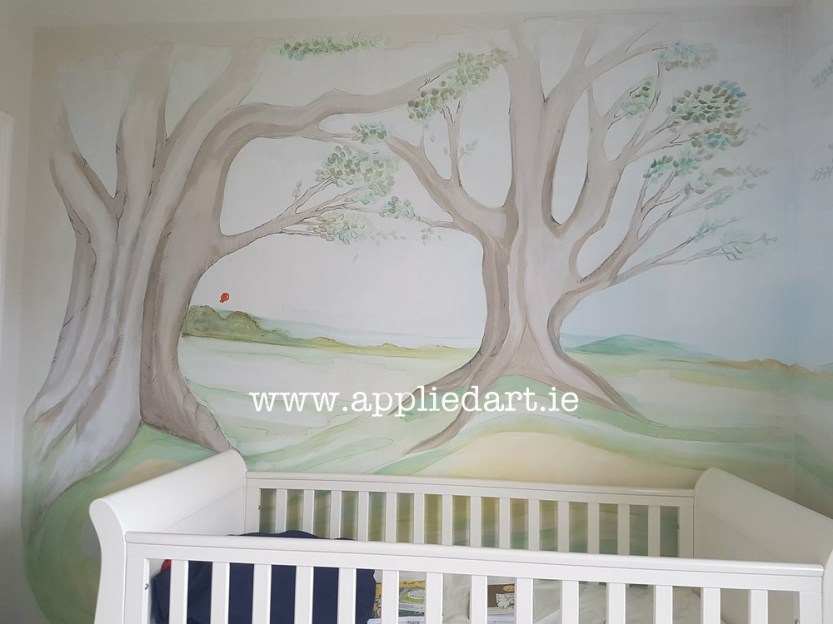 winnie the pooh nursery design applied art mural services artist dublin art commission watercolor nursery klaudia pawlowska byrne