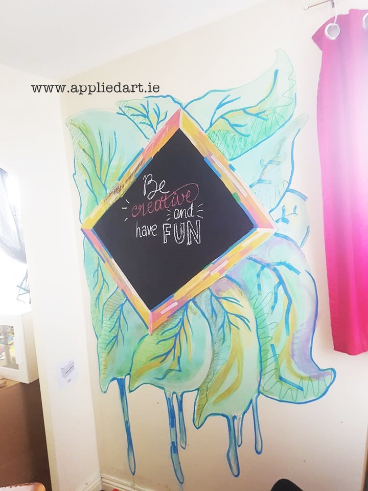 klaudia byrne artist dubkin ireland commision paintings murals splat graffitti style creche mural irelnad dublin