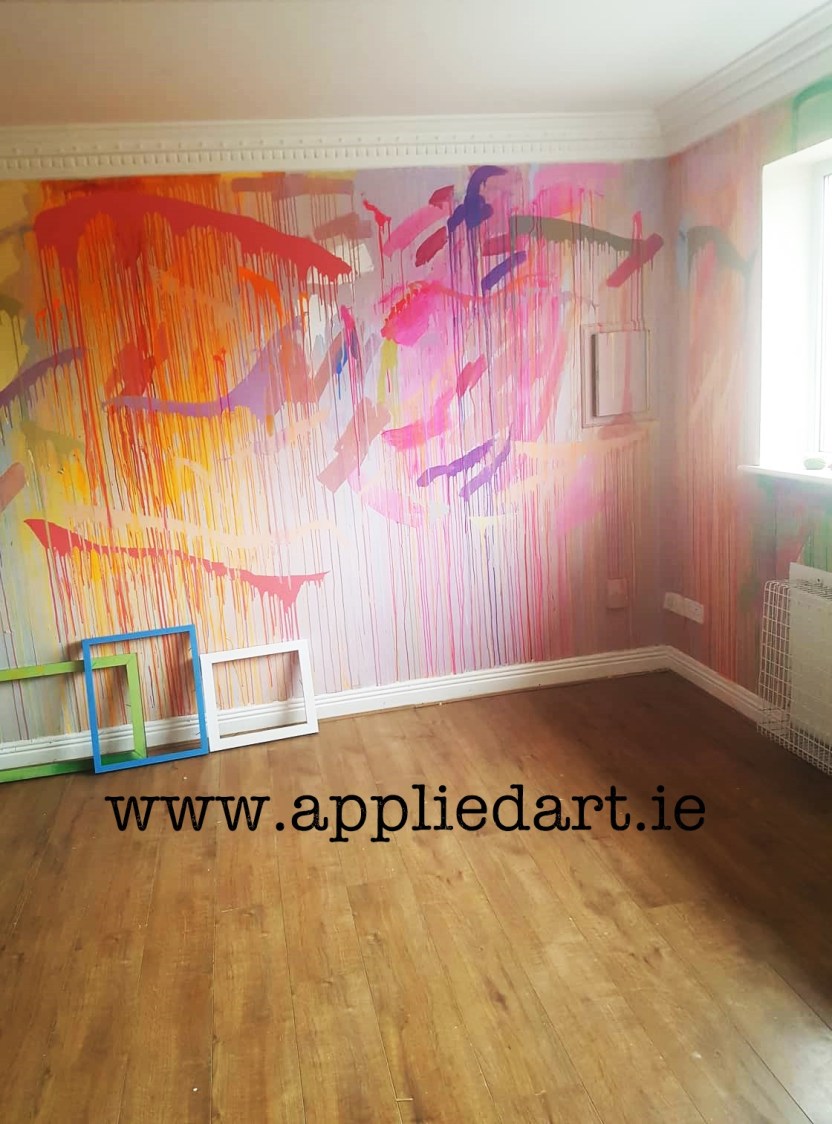 klaudia byrne artist dubkin ireland v commision paintings murals splat graffitti style creche mural irelnad dublin tree