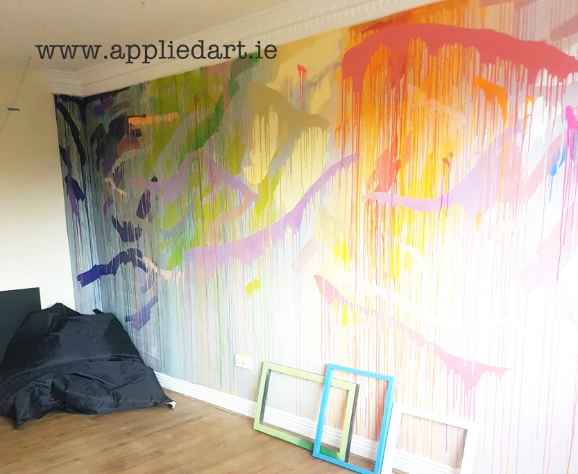 klaudia byrne wall design artist dubkin ireland commision f paintings murals splat graffitti style my creche mural irelnad dublin tree
