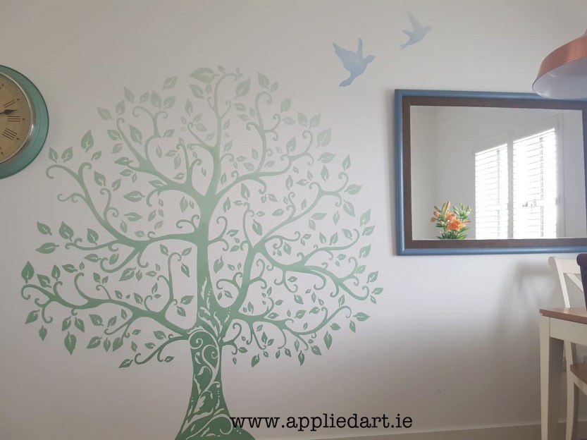 simple shaded tree mural handpainted applied art dublin mural services klaudia byrne mural murals murals murals dublin ireland irish