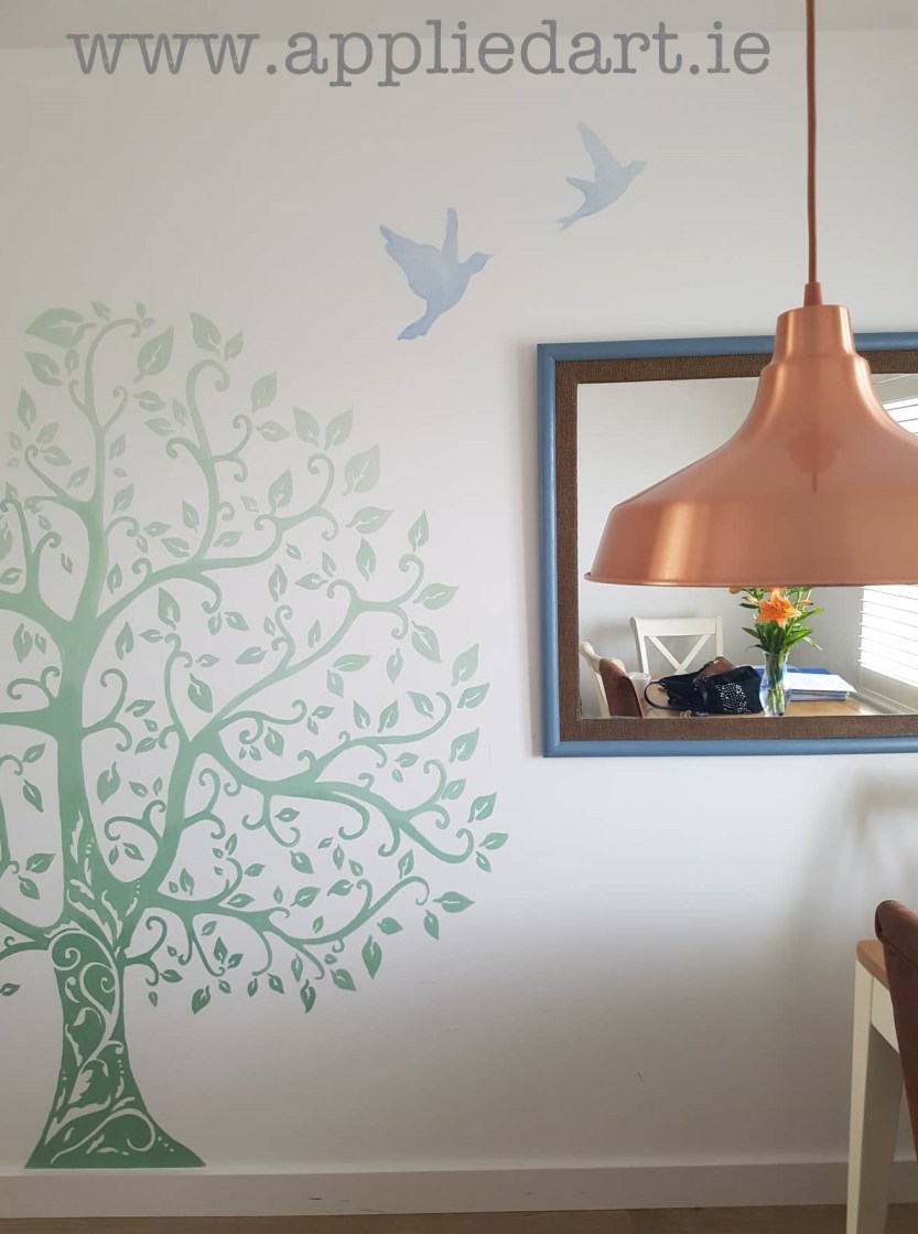simple shaded tree mural muralist dublin tree handpainted applied art dublin mural services klaudia byrne mural murals murals murals dublin ireland irish