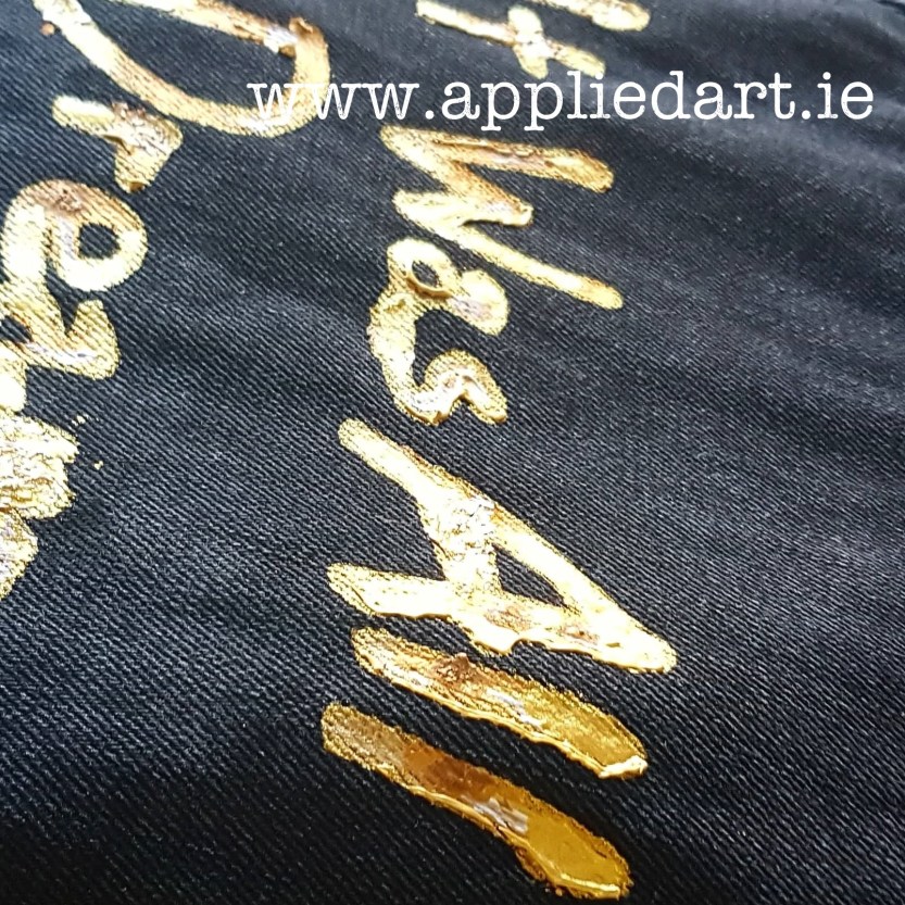 wild youth javket ed klaudia byrne artist work dublin ireland artist painted fabric denim