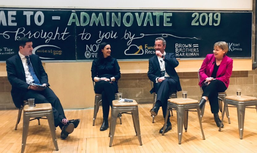 adminovate 2019 art chalk art chalk #klaudia byrne applied art event chalk artist branding chalk logois on black board designs appliedvart ireland dublin artist