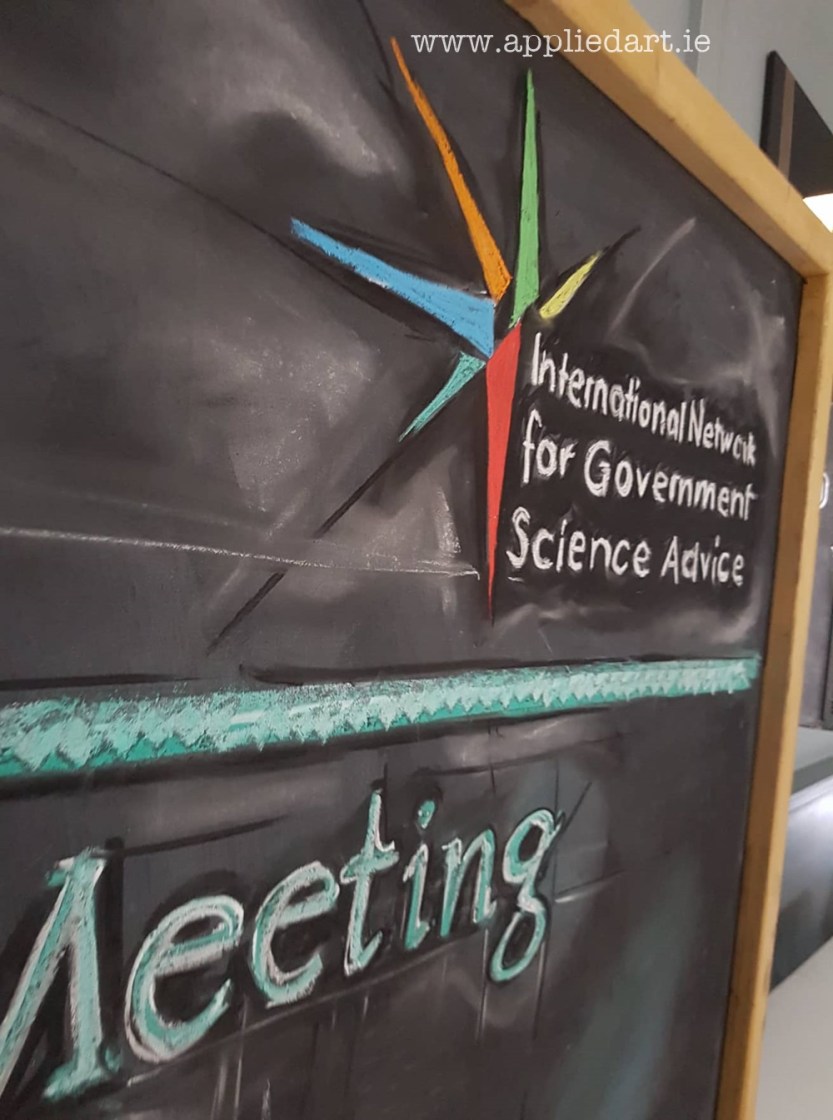 Trinity College Applied art even boards chalk art for event science logos chalk drawn klaudia byrne dublin artist murals art services event artistic ideas foer event decoration (16)