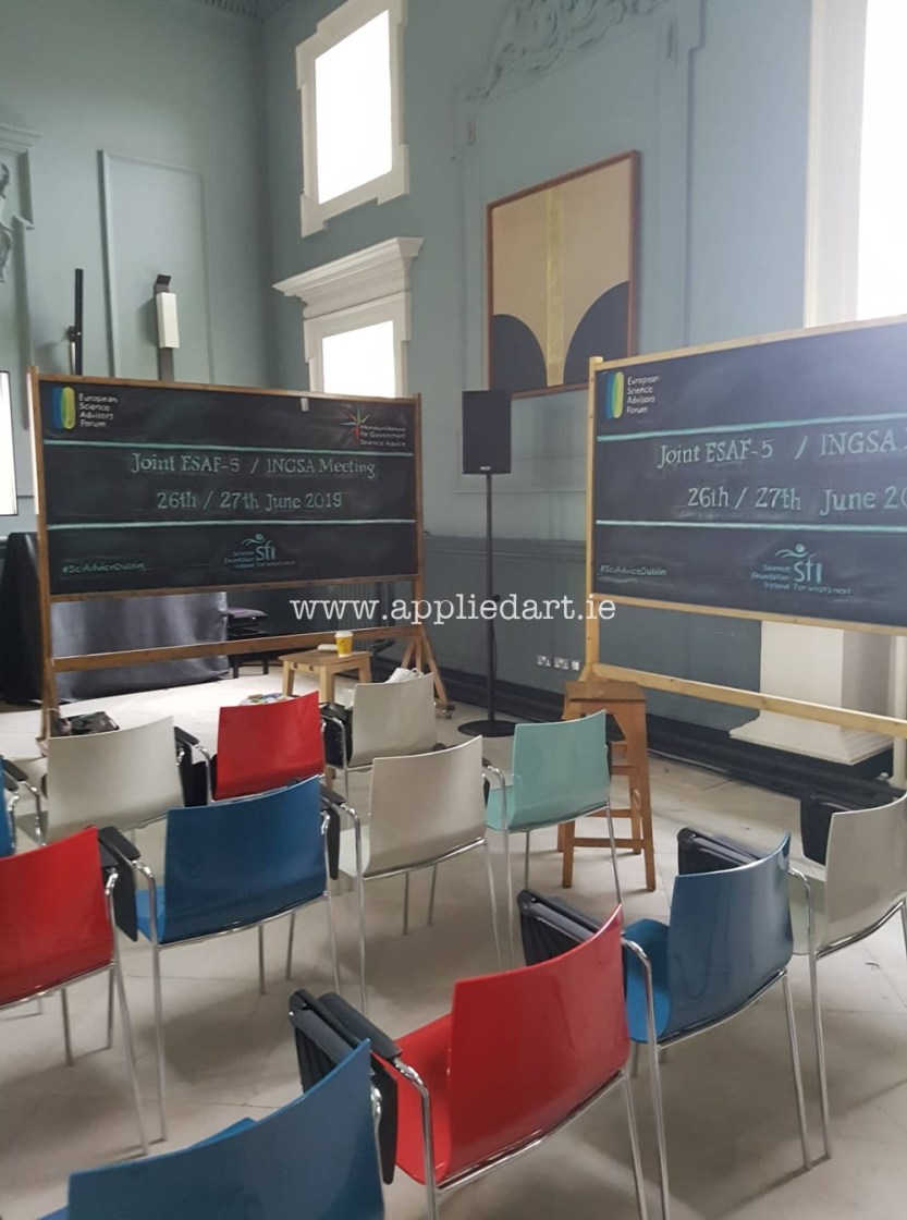 Trinity College Applied art even boards chalk art for event science logos chalk drawn klaudia byrne dublin artist murals art services event artistic ideas foer event decoration (2)
