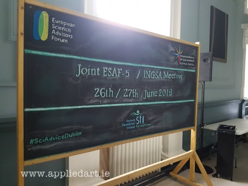 Trinity College Applied art even boards chalk art for event science logos chalk drawn klaudia byrne dublin artist murals art services event artistic ideas foer event decoration (6)