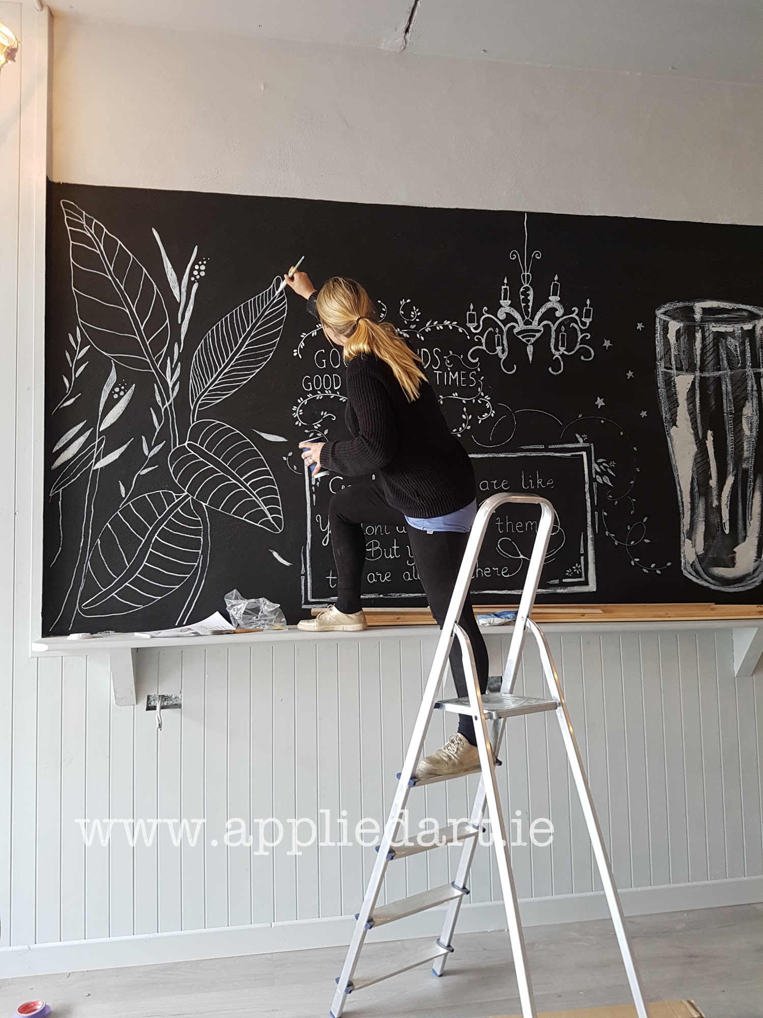 aKlaudia Byrne Applied Art chalk art cafe nwetown mount kennedy irish artist chalk board commercial art painting chalk branding ireland (17).jpg