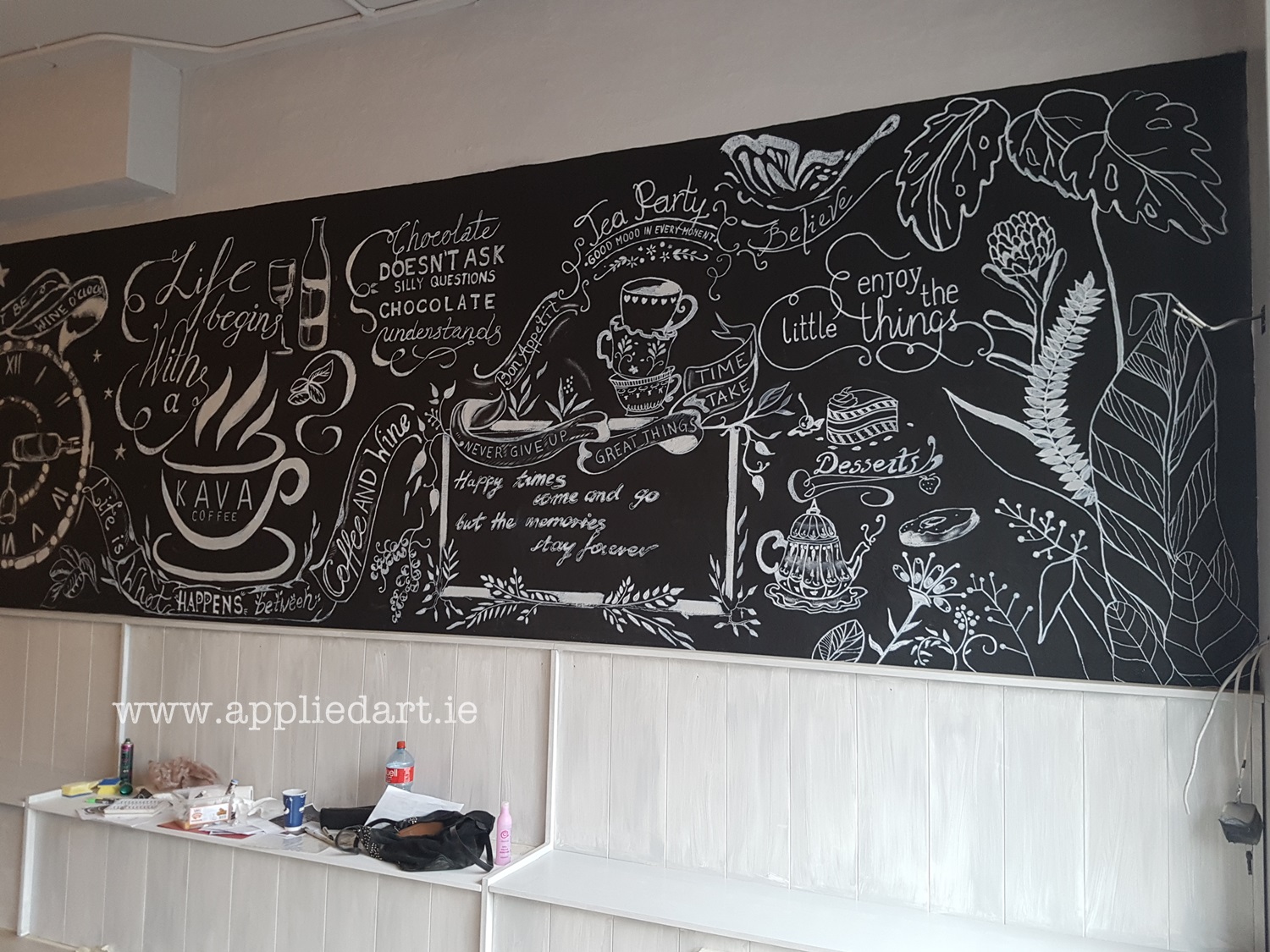 aKlaudia Byrne Applied Art chalk art cafe nwetown mount kennedy irish artist chalk board commercial art painting chalk branding ireland (43)